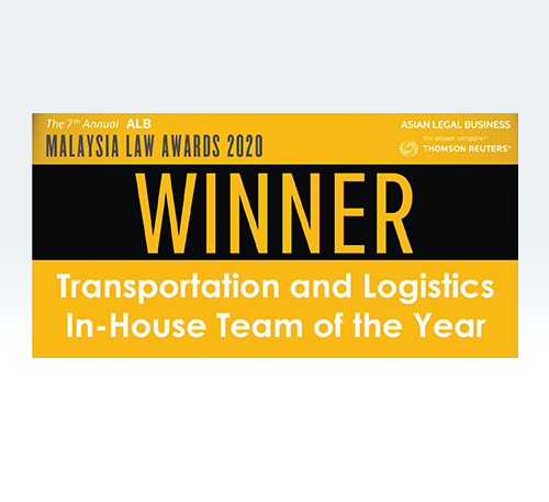 Transportation and logistics In-House Team of the Year Certified For 2020