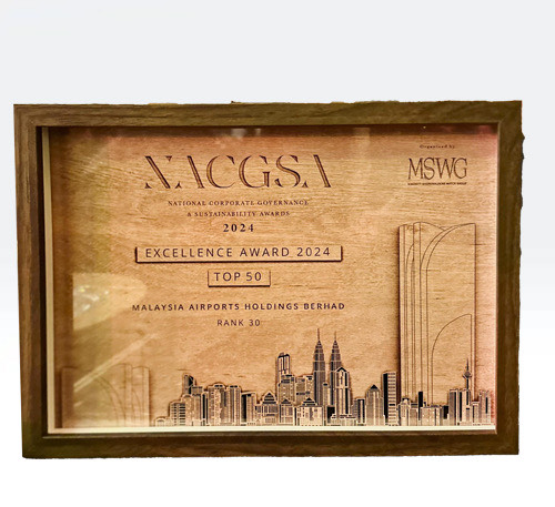 Top 50 Excellence Award 2024 by the National Corporate Governance and Sustainability Awards (NACGSA)