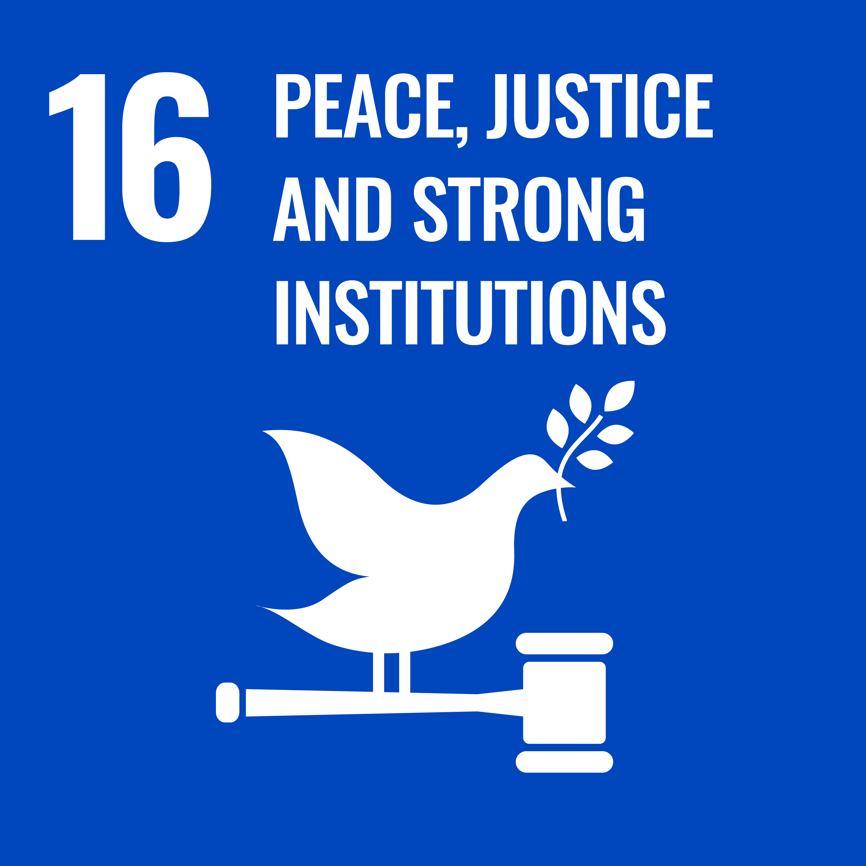 16- Peace,Justice & Strong Institutions